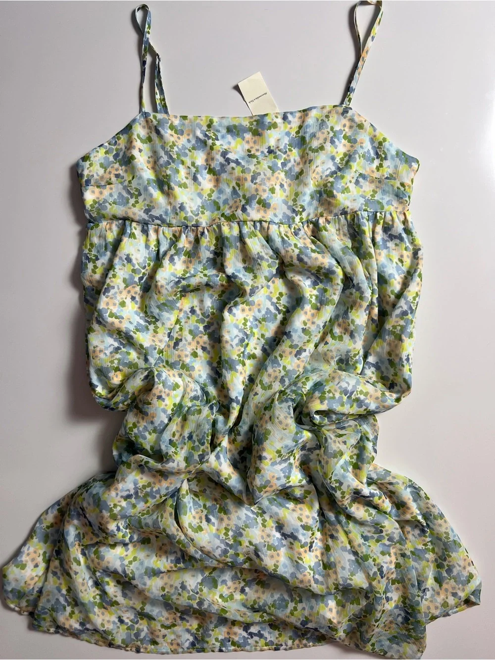 Abercrombie & Fitch Floral Maxi Dress in Blue, Green, Cream